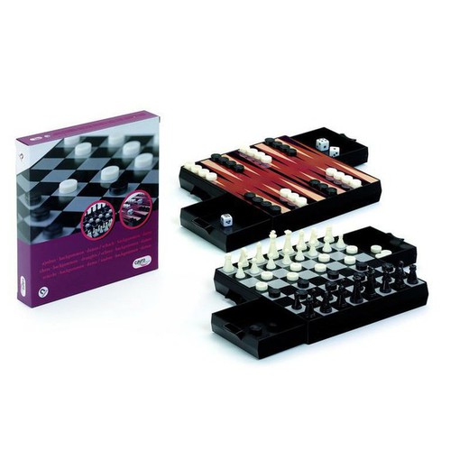 Ajedrez, damas y backgammon magnético
