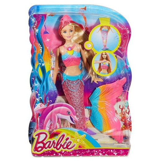 Barbie Sirena Luces de Arcoíri