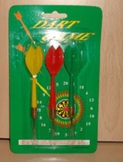 Blister 3 Darts Metal Colors
