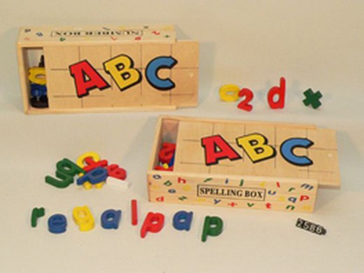 Caixa de letras e números