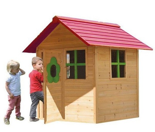 Casita infantil de madera Armelle 132x148x158 cm