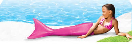 Cauda de sereia com nadadeiras rosa TL