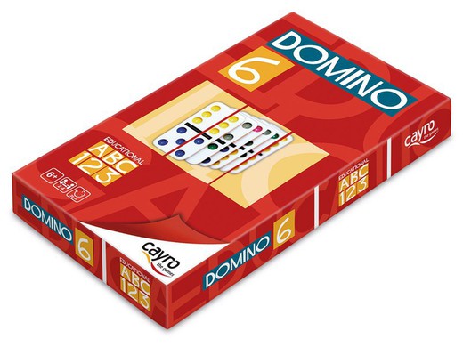 Domino duplo 6 pontos coloridos