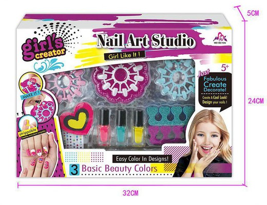 Nail Studio avec 3 vernis à ongles