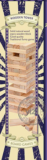 Torre de madeira jogo 57 peças