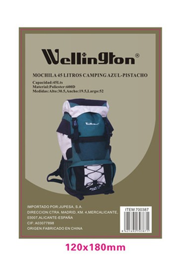 Comfort Wellington backpack 45L