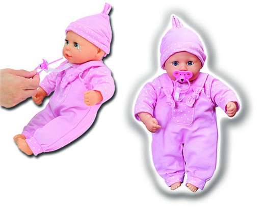 Crying doll 35cm with pacifier Playfunstore