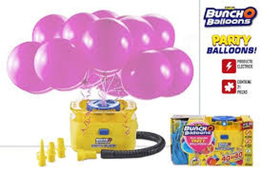 Conjunto de balões de festa com bomba