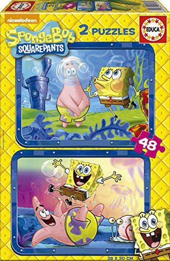 Puzzle de 2 X 48 Bob Esponja de Educa 16176