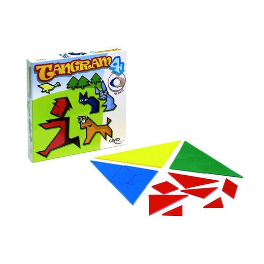 Flexible 4-color tangram
