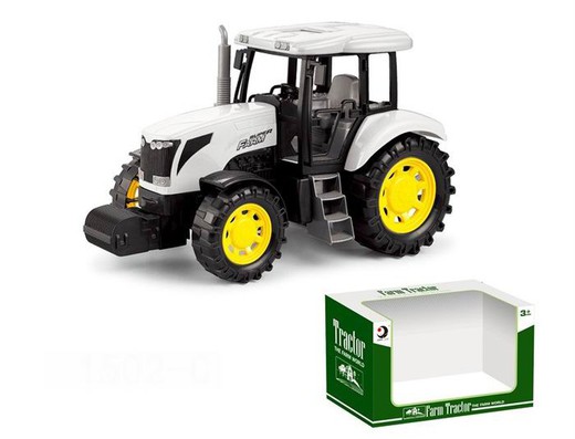 Tractor Blanco En Caja