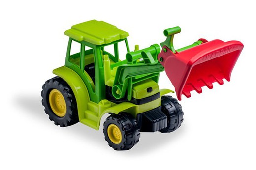 Grüner Traktor 59 cm C / Rot