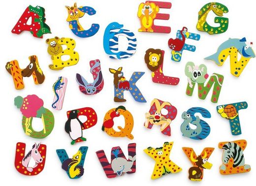 Alfabeto de letras com animais