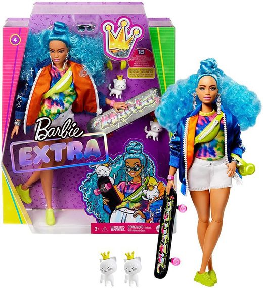 Barbie Extra Pelo Azul Rizado