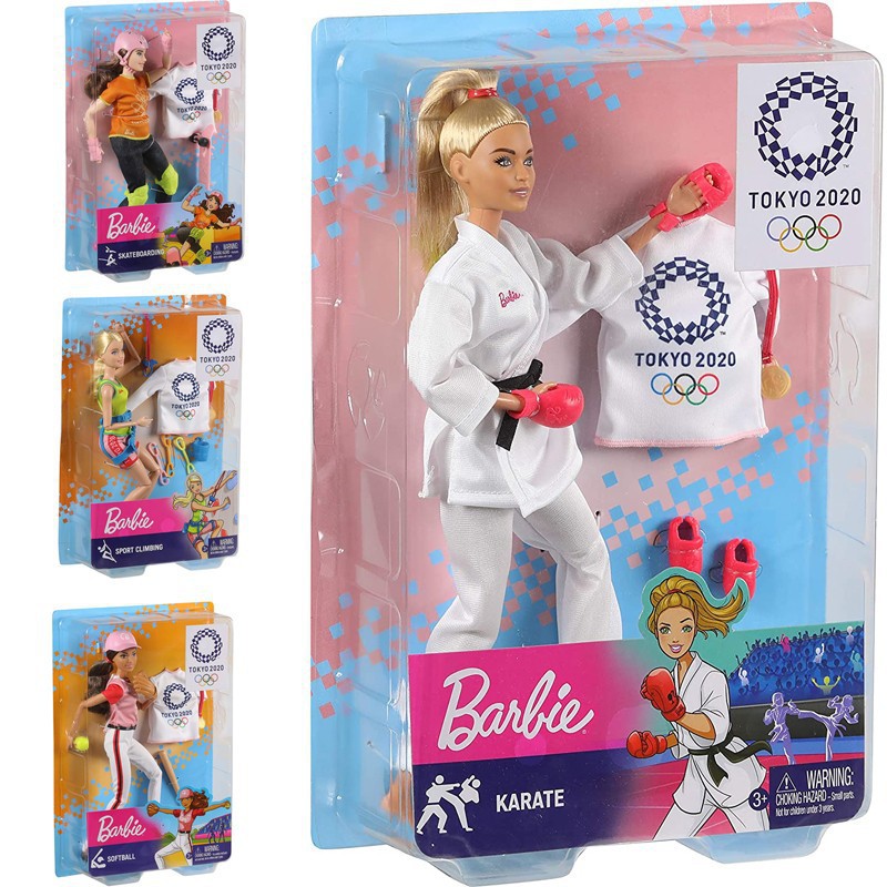Jeux olympiques de gymnastique Barbie avec accessoires — Playfunstore