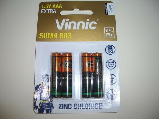 4 piles R03 Aaa Vinnic Blister