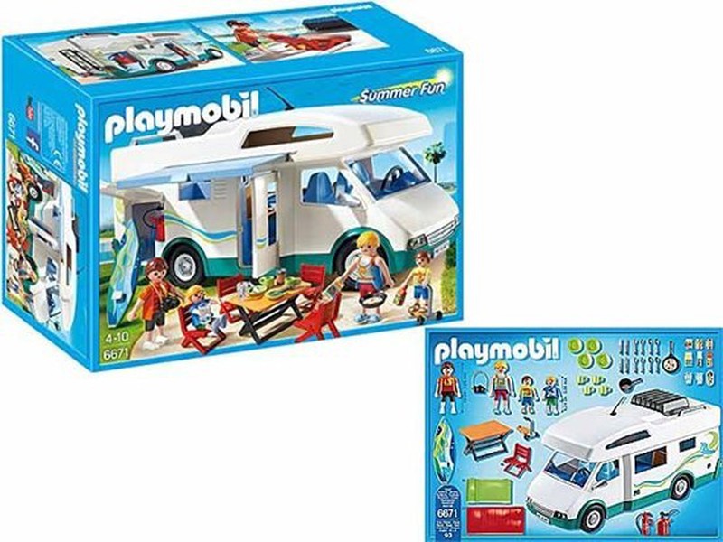 Playmobil Summer Fun Camping Caravan Building Set - Build and