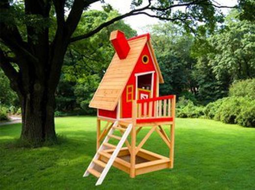 Wooden children's house Pinocchio 290x154x279 cm