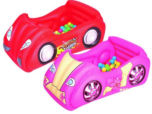 Voiture gonflable avec boules 119 cm