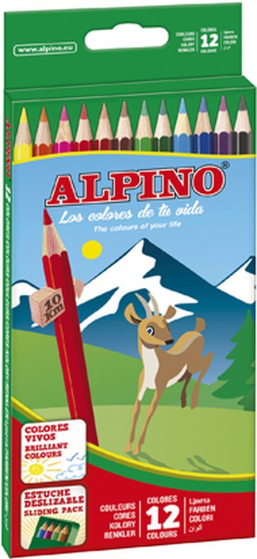 Pack 12 Lápices de colores + 12 Rotuladores Alpino