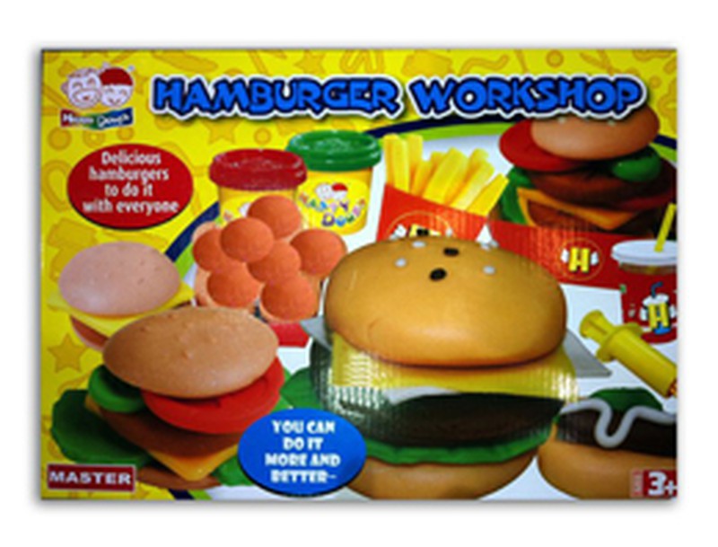 Hamburger de pâte à modeler