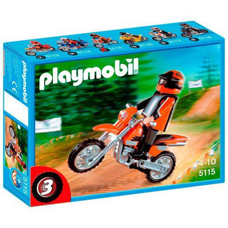 Moto de motocross de Playmobil 5115
