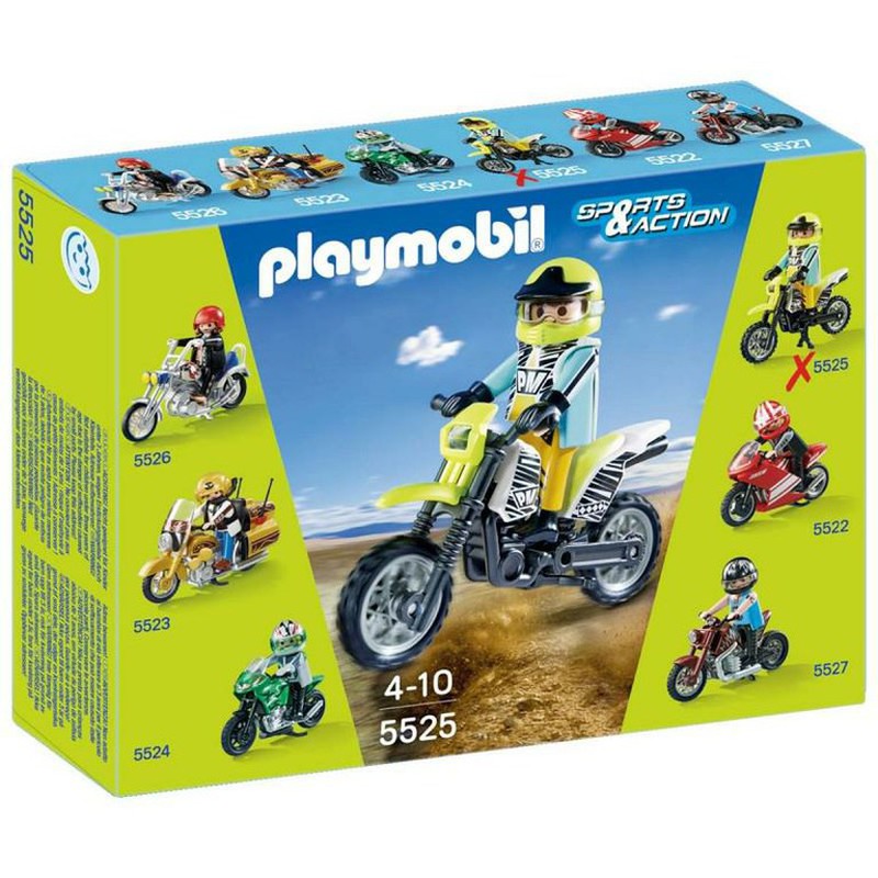 Moto de motocross Playmobil 5525