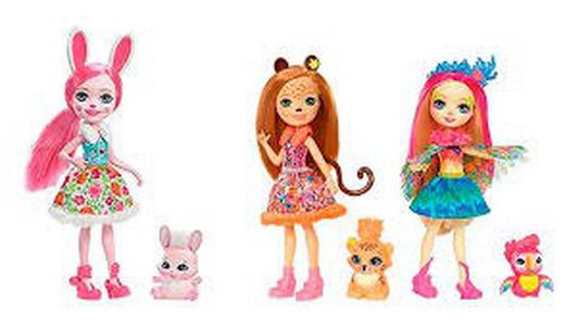 Pack 3 Enchantimals Dolls