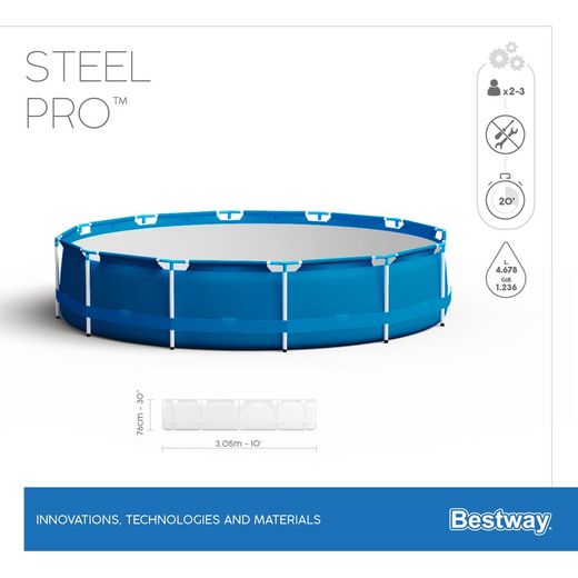 PISCINA TUBULAR REDONDA 305x76