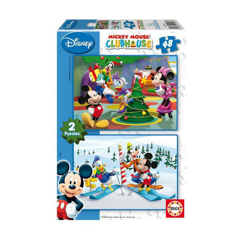 Educa Borras - 2 Puzzles Mickey Mouse 48 peças, Mickey Mouse