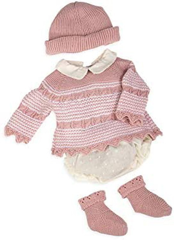 Vestido Babado Para Bebê Reborn Veste De 45 A 58 Cm